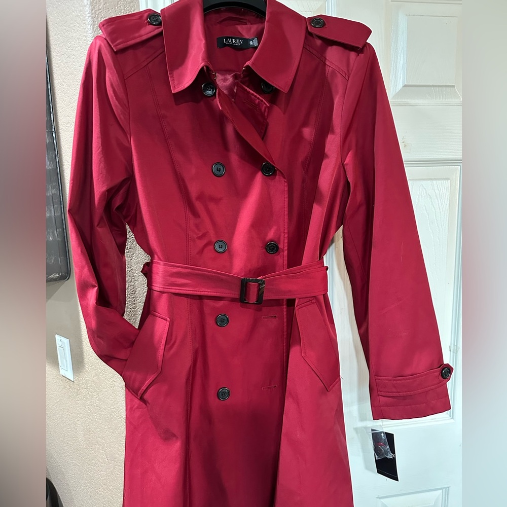 Ralph Lauren Vibrant Red Trench Coat